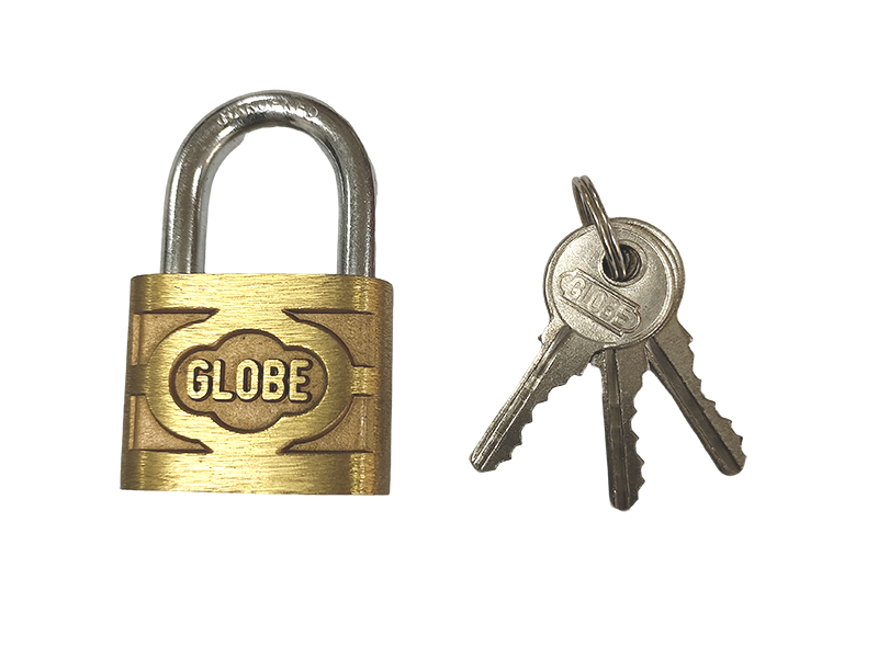 GLOBE Brand Pressing Brass Padlock
